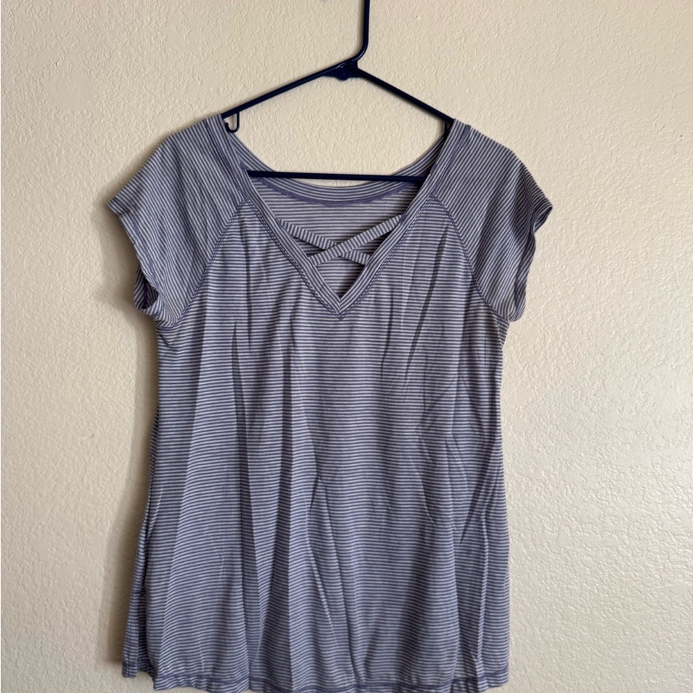 Striped Blue Women's Top